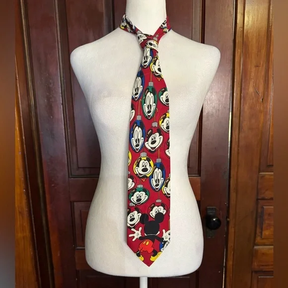 Vintage Disney Mickey Mouse Christmas Holiday Tie By Balance Inc