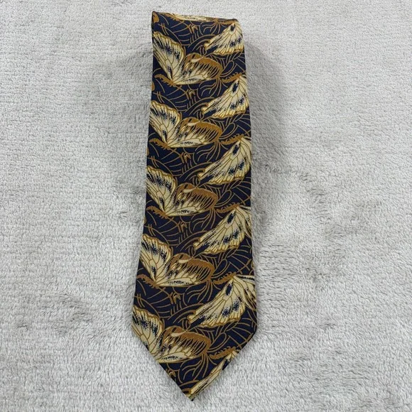 Vintage Giorgio Armani Cravatte Butterflies AOP Silk Tie Made in Italy Designer