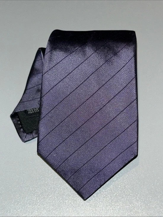 John Varvatos Classic Purple Diagonal Stripe Men’s Tie Made in USA