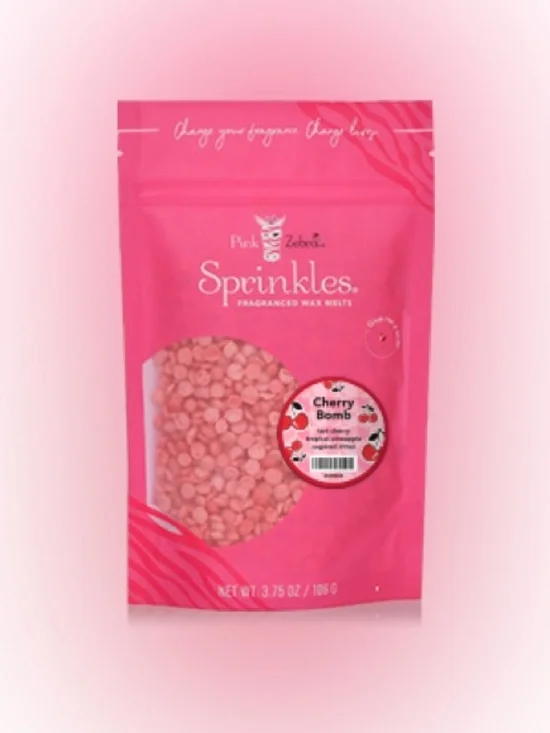 Cherry Bomb Pink Zebra Sprinkles