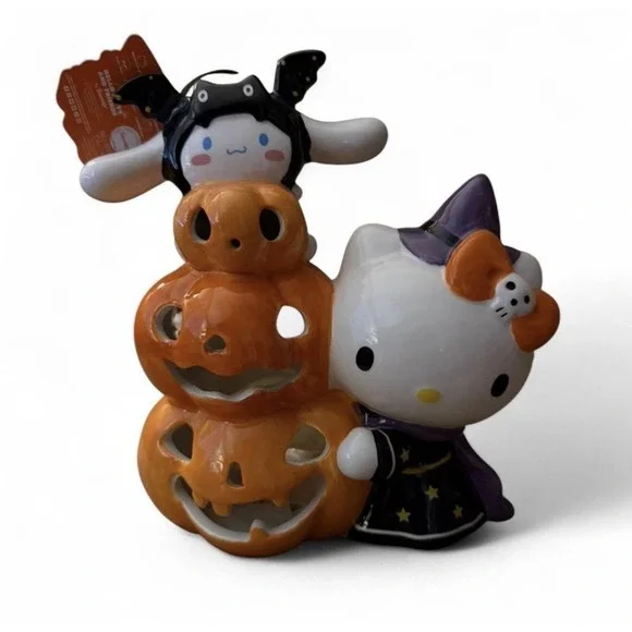 Sanrio Hello Kitty & Cinnamoroll Pumpkins Tea Light Holder 7.5