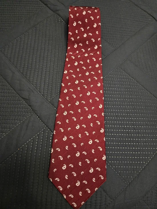 Brooks Brothers Burgundy Paisley Silk Tie