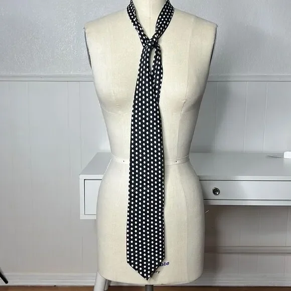 Vintage Givenchy polka dot silk tie