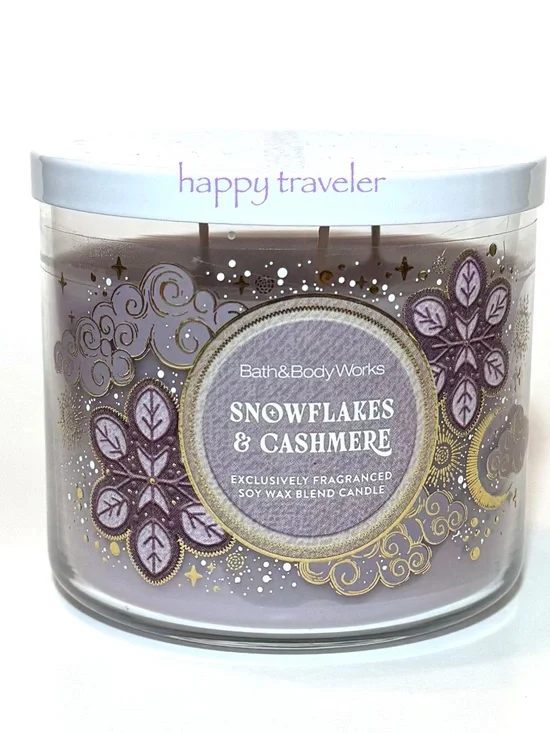 SNOWFLAKES & CASHMERE 3 Wick Candle