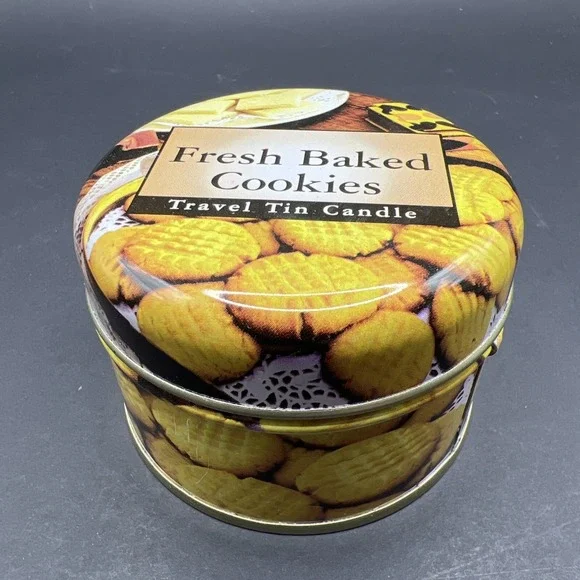 NEW! Fresh Baked Cookies‎ Scented Candle Travel Tin 3