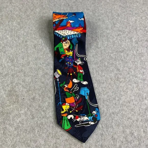 Vintage Looney Tunes Mania Tie Character All Over Print Mens
