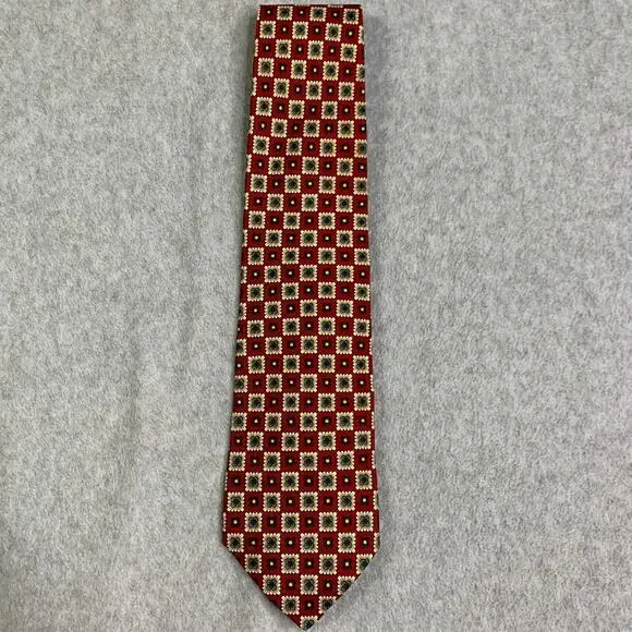 Brooks Brothers Tie Mens Red Floral All Over Print Silk Made In USA