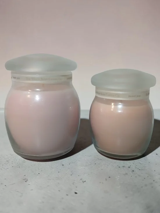 White Barn Sweet Pea Jar Candles in Soft Pink