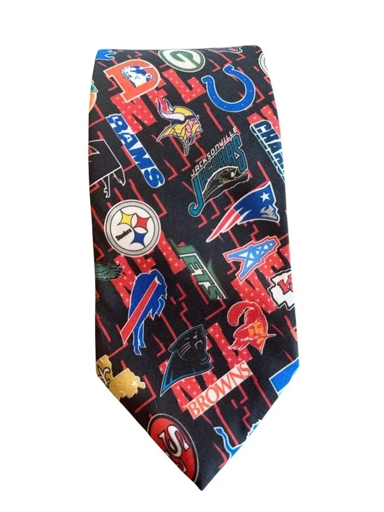 Vintage 1994 Ralph Marlin NFL Team Logo Tie Buffalo Bills Bears Cowboys Rams