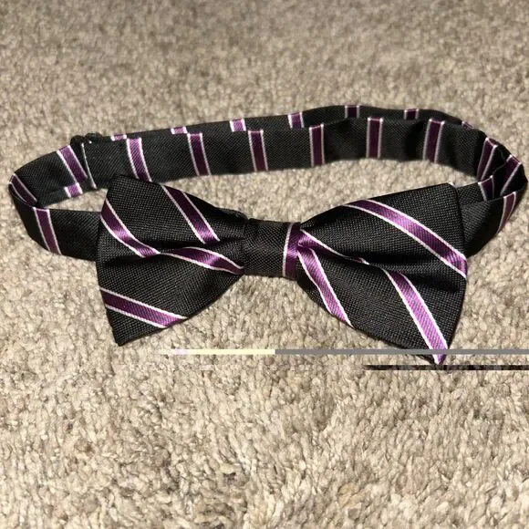Men’s Bow Tie Purple And Black