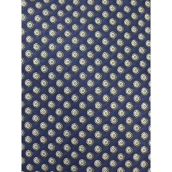 Valentino Blue Medallion Motif Men’s Made in Italy Silk Necktie