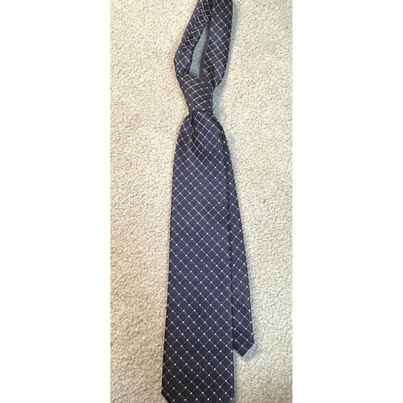 Alexander Julian‎ Colours Men's Navy  Geometric Pattern 100% Polyester Hand Made
