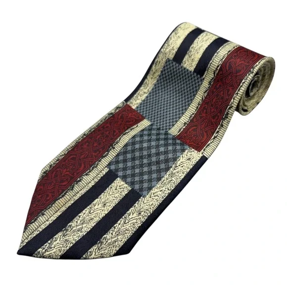 Dino‎ Romaro Patchwork Silk Trading Necktie Men Statement Pattern