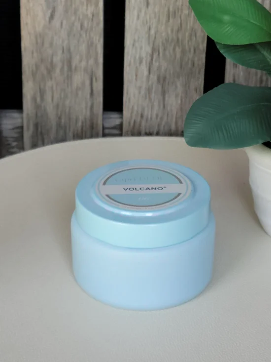 capri BLUE Volcano Candle - Aqua Covered Tin