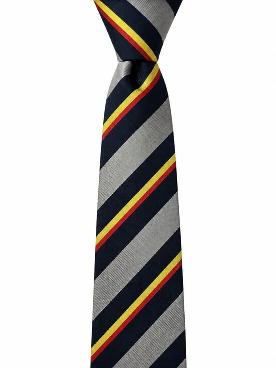 ROBERT‎ TALBOTT Nordstrom Mens Silk Repp Stripe Tie Navy Gray Red Yellow