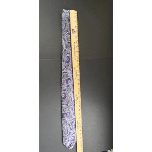 JOS A BANK Handmade 100% Silk Tie Men's Purple Blue White Paisley‎ Necktie NEW