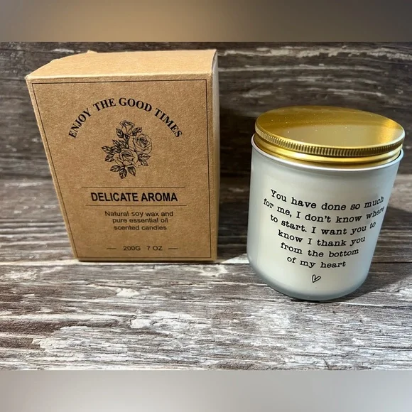 Enjoy The‎ Good Times Candle Delicate Aroma Scented Soy Wax Essential Oils New