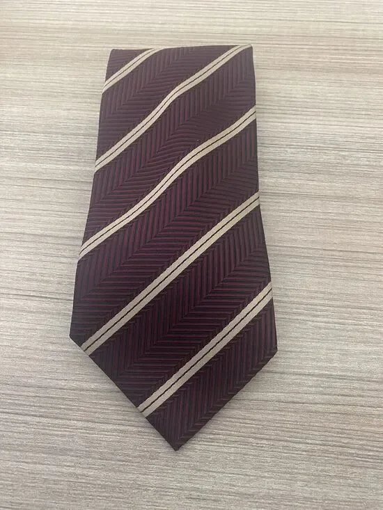 Pavone Men’s Formal Necktie Burgundy Multicolor Neck Tie 100% Silk Made in Italy