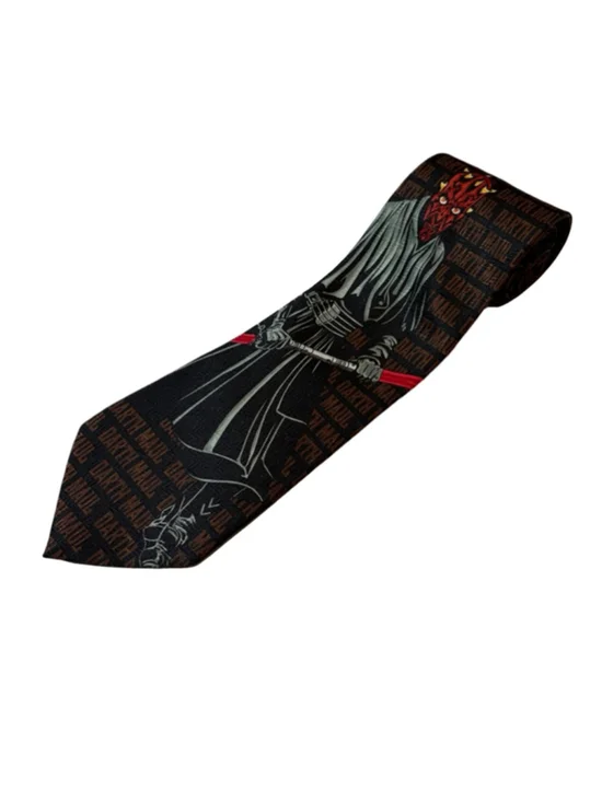 Star Wars Darth Maul Tie Ralph Marlin Graphic Novelty Silk Y2K Movie