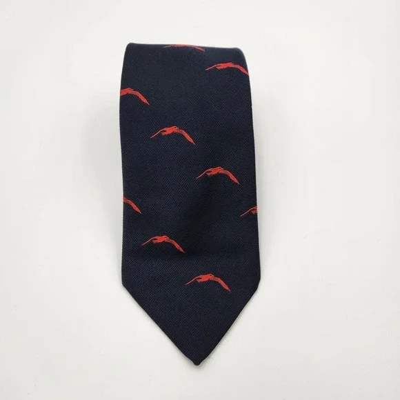 Robert Talbott Neck Tie Pointed Men's One Size Black Eagle Print Silk Formal