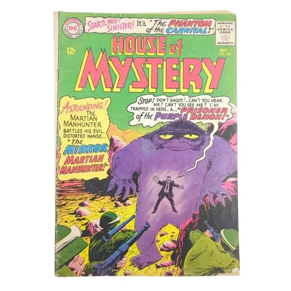 HOUSE of MYSTERY #154 DC Comics Martian Manhunter Silver Age 1965 Mid Grade Plus