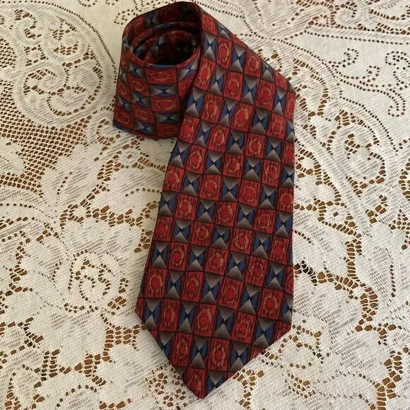 Men’s 100% Silk Tie Molecular Expressions Cocktail Collection EUC Made 🇺🇸 USA