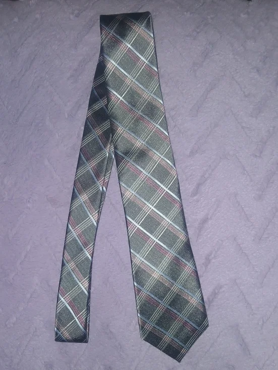 Pronto Uomo Platinum 100% Silk Plaid Tie