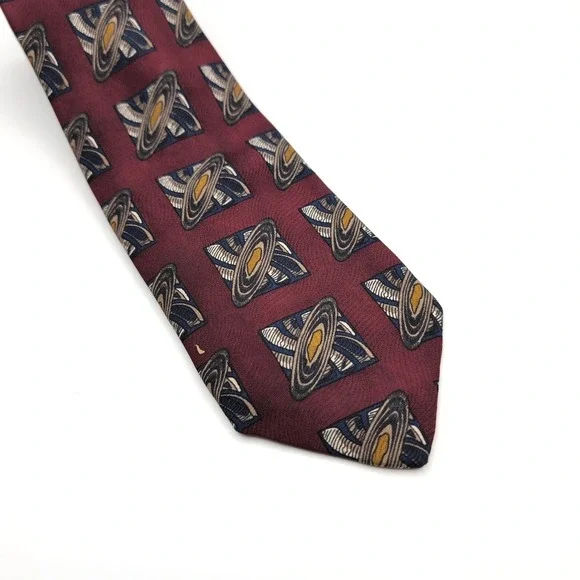 Robert Talbott Best of‎ Class Silk Necktie Maroon Abstract Design