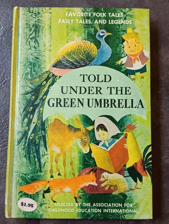 60s Fairycore 'Told Under the Green Umbrella' Fairy Tales Hardcover Cottage Book