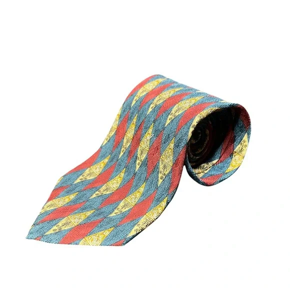 Geoffrey Beene Silk Necktie Diamond Pattern Classic Men's Fashion Tie‎