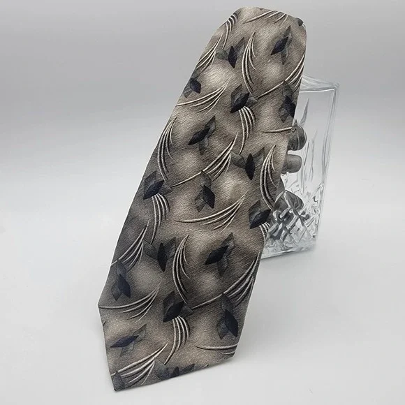 Pierre Cardin 100% Silk Gray/blue/Teal Tie‎