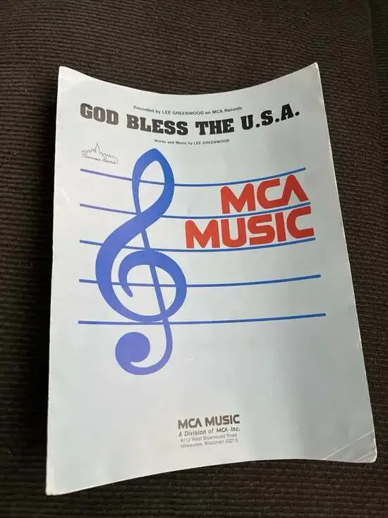 God Bless the USA ~ 1984 Foldout Sheet Music ~ P/V/G
