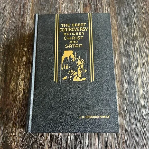 The Great Controversy Between Christ and Satan E.G. White Stone Marbling Edges
