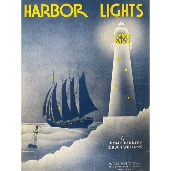 1937 Vintage Harbor‎ Lights Sheet Music Jimmy Kennedy Hugh Williams
