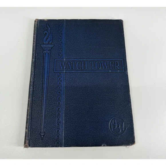 1937 Rock Island HIGH SCHOOL Rock Island IL‎ Illinois Yearbook Watchtower Signed