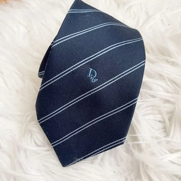 CHRISTIAN DIOR Tie‎ Men stripped Classic 100% silk