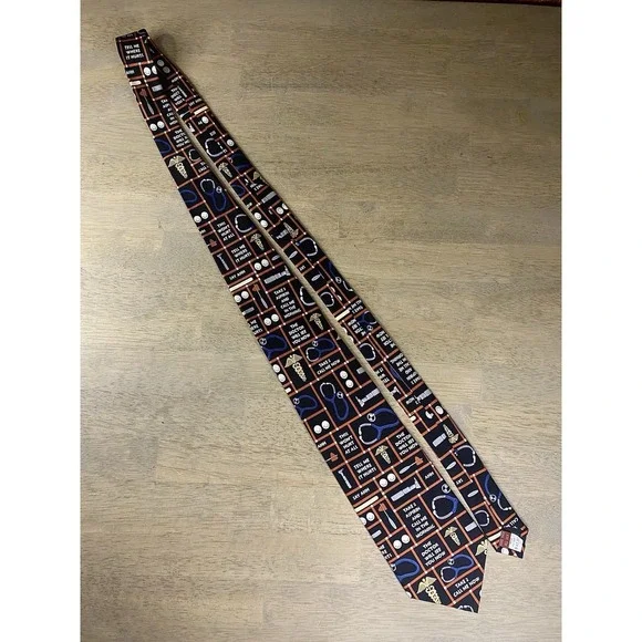 Men's Museum Artifacts Multicolor Doctor Squares Necktie 4