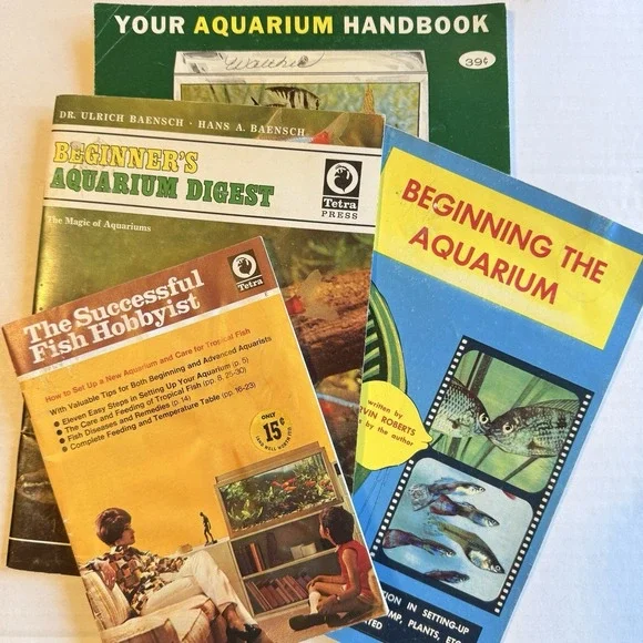 Vintage Aquarium Fish Hobbyist Book Manual Lot 1960s-70s Tetra Collectible‎ Gift