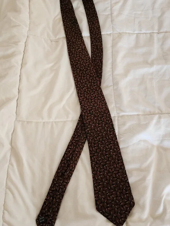 Ike Behar Brown Patterned Men's Tie
