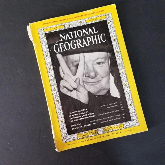 National Geographic August 1965‎ Winston Churchill Tribute Vol 128 No 2 Vintage