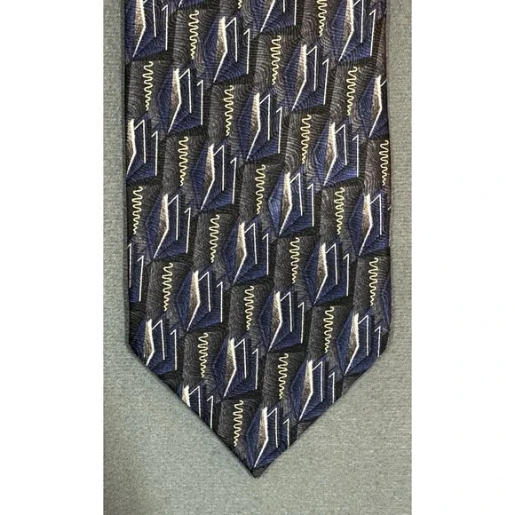 Principe Tie Italy 100% Silk Handmade Geometric Pattern Necktie Luxury 58