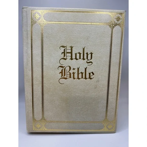 Guiding Light KJV Bible - White - Beautiful - Color Illustrations‎ - White/Gold