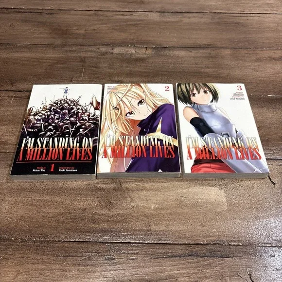 Lot Of 3 Mangas I'm Standing On A Million Lives Volume 1&‎ 2 ,3 Manga By Akin….