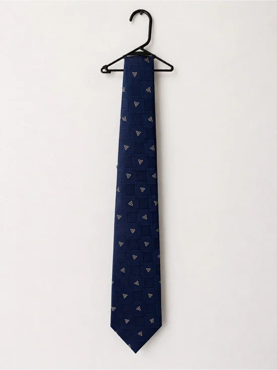 Patrick Francis Ireland Pure Silk Navy Celtic Knot Tie