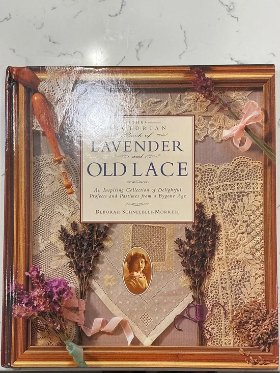 Lavender and Old Lace Decorative Book Art Print - Cream & Purple