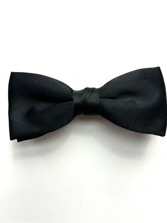 ORMOND Classic Black Men's Pre-Tied Bow Tie