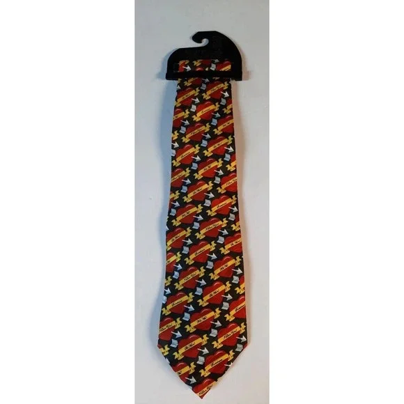 Keith Daniels Novelty Valentines Day Neck Tie 100% Silk Heart Arrow Be‎ Mine New