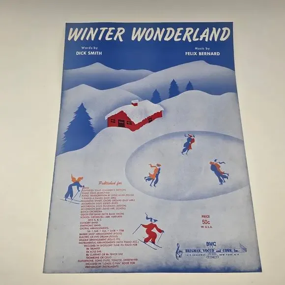 Vintage Winter Wonderland Sheet Music Dick Smith Felix Bernard BVC