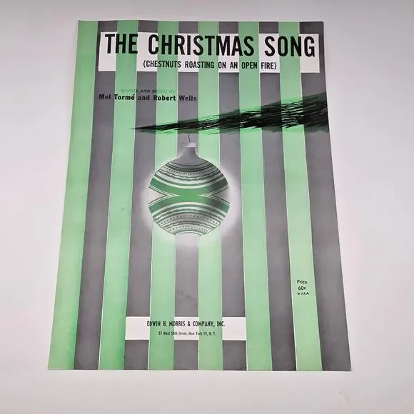 Vintage The Christmas Song Chestnuts Roasting Sheet Music Mel Tormé 1946