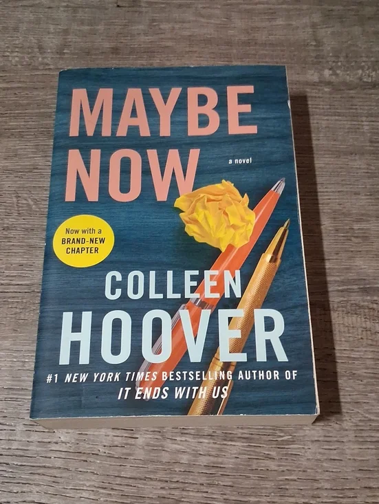Maybe Now by Colleen Hoover - Blue Cover with Orange Accents
